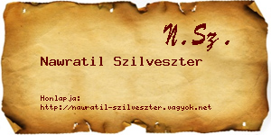 Nawratil Szilveszter névjegykártya