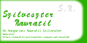 szilveszter nawratil business card